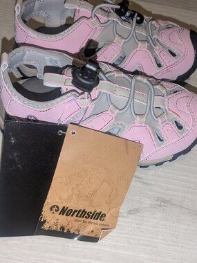 NWT NORTHSIDE BURKE II TODDLER SIZE 11 PINK/MULTI ACTIVE SANDALS SHOES